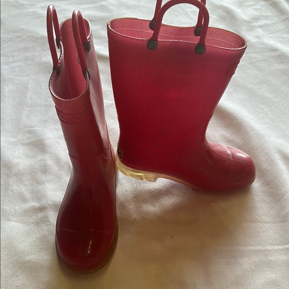 Girls Size 11 Pink Rain Boots